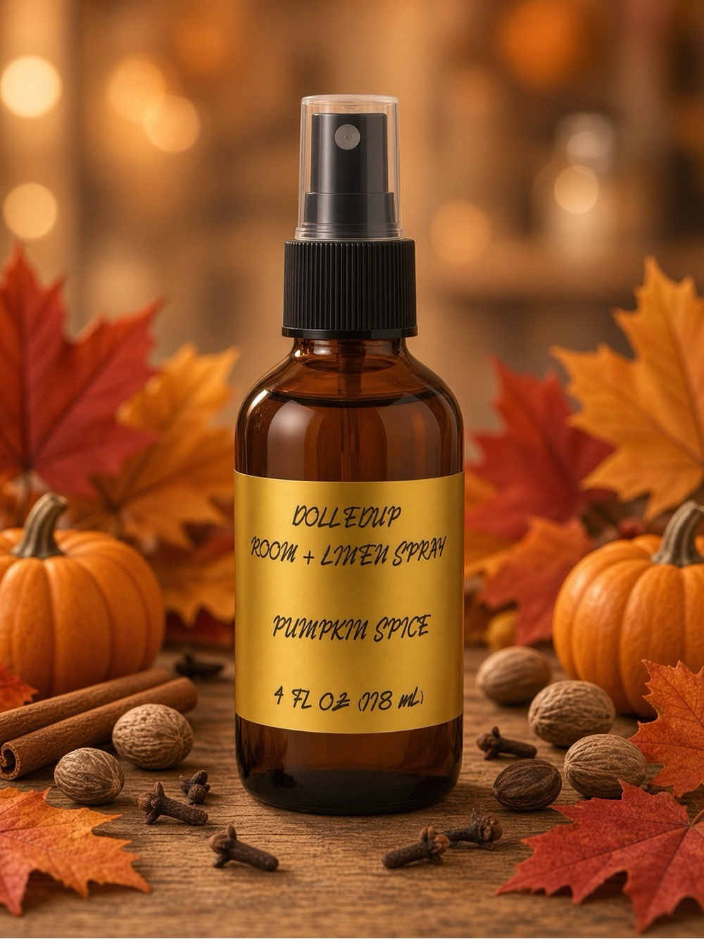 4oz Pumpkin Spice Room Linen Spray Handmade Fall